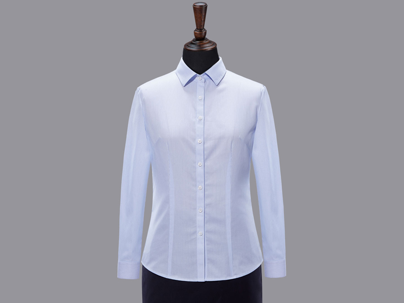 精梳棉免燙女士長(zhǎng)袖襯衫定制